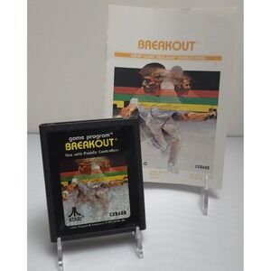 Breakout (1978 Atari 2600) Cartridge & Manual - Clean Tested & WORKING